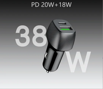 FOMO car charger 38W (PD20W+QC.3.0 USB-A 18W) - POP & CASE