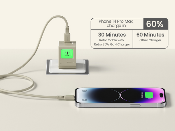 Retro Type USB C to Lightning Cable 1.2 meter - POP & CASE