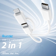 Quntis 2M 2in1 C TO C to Lightning Cable - POP & CASE