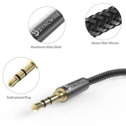 Syncwire 3.5mm Nylon Braided Premium AUX Cable - Black 2 Meter - POPnCASE