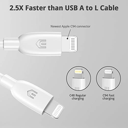 Syncwire USB C to Lightning Cable [Apple MFi Certified 1 Meter (3ft)] Fast Charging Cord - POP & CASE