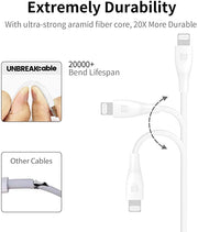 Syncwire UNBREAKcable Lightning Cable Fast Charging -1Meters White - POP & CASE