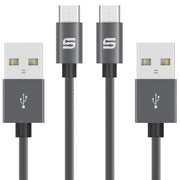 Syncwire [2-Pack] Nylon Braided Micro USB Cable 1 Meter  Android - Space Gray - POPnCASE