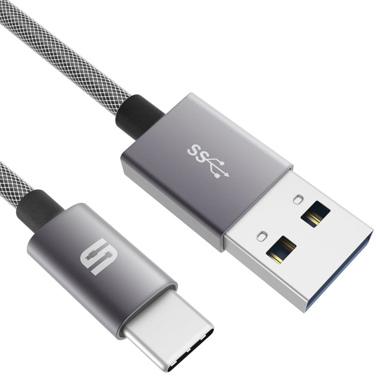 Syncwire Nylon Braided Type USB C to USB 3.0 Cable - Space Gray 1 Meter - POPnCASE