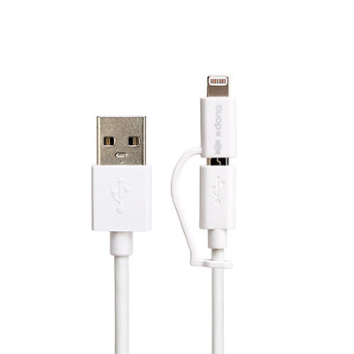 X-Doria 2 in 1 Lightning Cable 1 Meter Charge + Sync (iphone and android) - POPnCASE